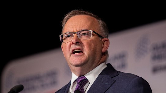 Anthony Albanese will commit Labor to a net-zero emissions target by 2050 in a speech on Friday.