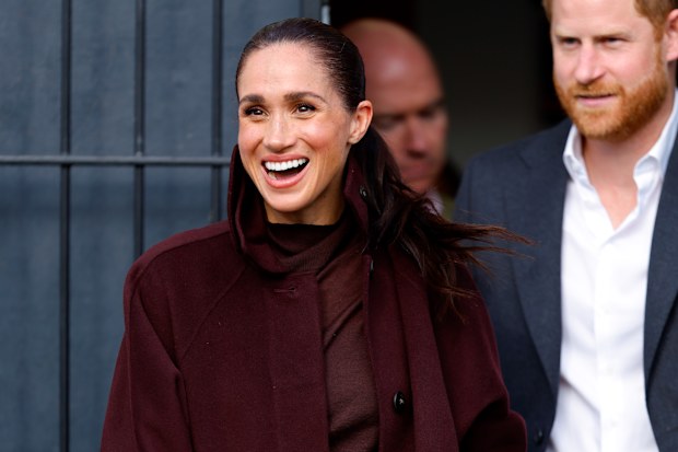 Meghan, Duchess of Sussex departs The Community Recording Studio (CRS), a youth and community charity, during her and Prince Harry’s visit to Nottingham on October 15, 2026 in Nottingham, England.