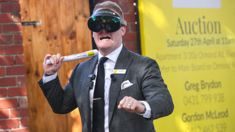 Among the sales over the week was in Elwood, Victoria, where Ray White auctioneer Greg Brydon donned VR goggles to conduct the country’s first virtual live auction.