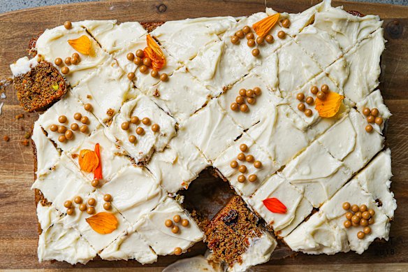 Carrot cake, only more deeply spiced and brooding.
