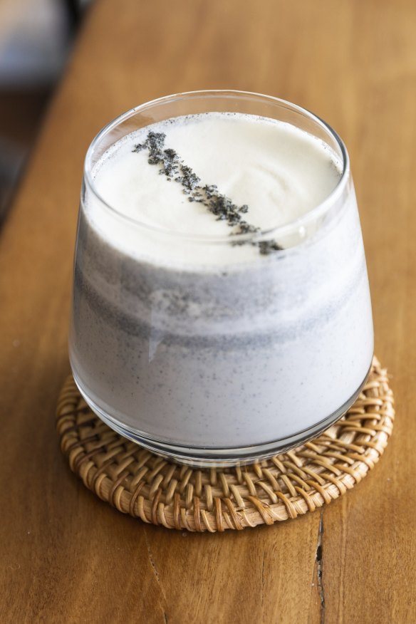 Black sesame latte.