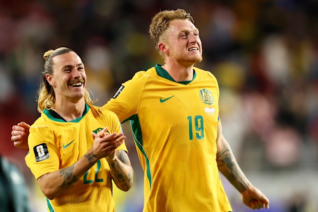 Jackson Irvine #22 and Harry Souttar #19 are in the veteran class.