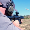 Recreational shooter with a Wedgetail pump-action rifle 