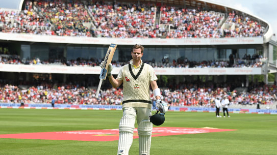 Steve Smith after his century at Lord’s.