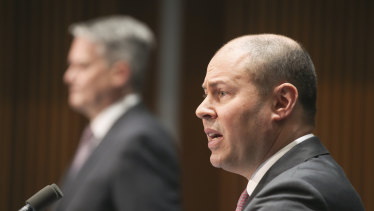 Treasurer Josh Frydenberg: "This is a half a billion improvement from what was estimated in terms of the deficit, but a $93 billion deterioration forecast [from] the end of the last year."