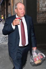 Daryl Maguire enters the ICAC on Thursday ahead of another day of questioning.