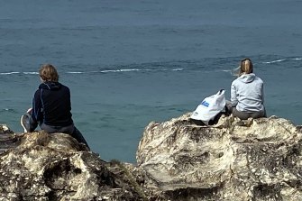 Watching for humpback whales at Point Lookout on Minjerribah, or North Stradbroke Island.