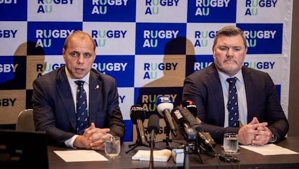 O chefe do Rugby Austrália, Phil Waugh, e o presidente Daniel Herbert fecharam a Frente de Melbourne para 2024.