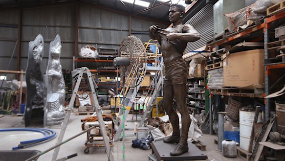 The Winmar statue is sitting in a foundry in Sunshine.