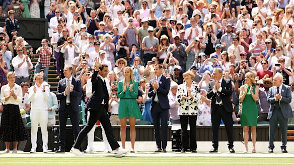 Roger Federer in civvies at Wimbledon this year.