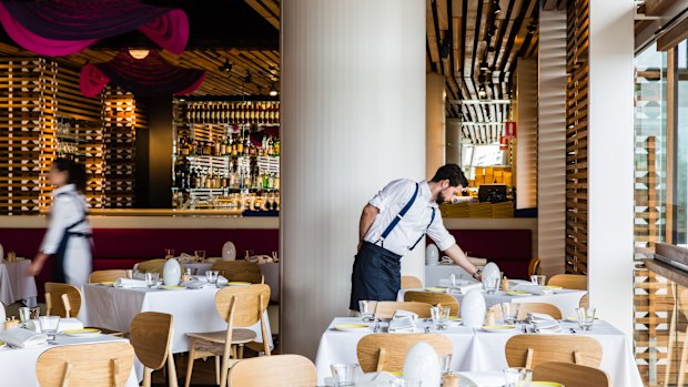 The table setting for Otto, Brisbane.