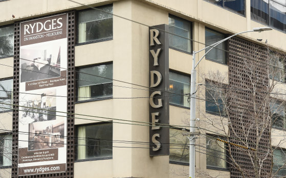 The Rydges on Swanston, the Melbourne hotel that was the source of 90 per cent of Victoria's second wave of infections.