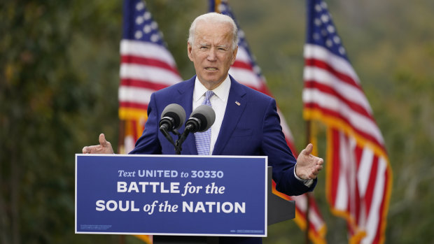 Joe Biden on the campaign trail in Georgia.