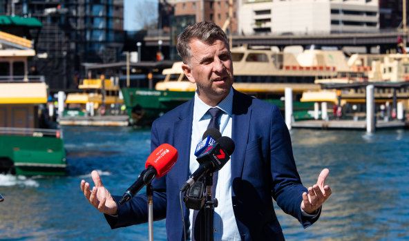 NSW Transport Minister Andrew Constance says he is considering building electric ferries locally. 