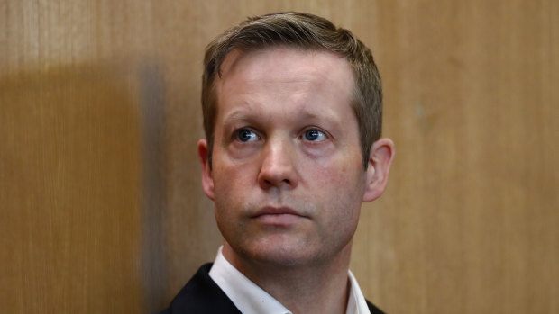 Defendant Stephan Ernst is seen on day two of his trial at the Oberlandgericht Frankfurt courthouse on accusations of having murdered politician Walter Luebcke. 