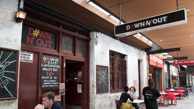 Down N' Out restaurant in George Street, Sydney. It has since moved to Liverpool Street.