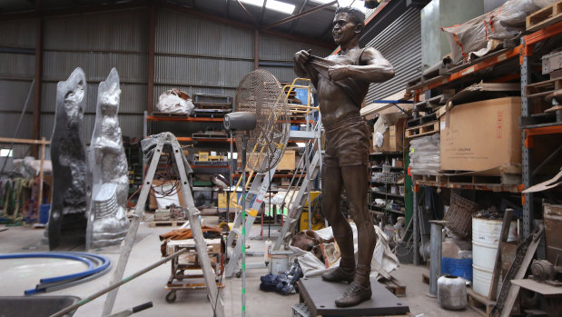 The Winmar statue is sitting in a foundry in Sunshine.