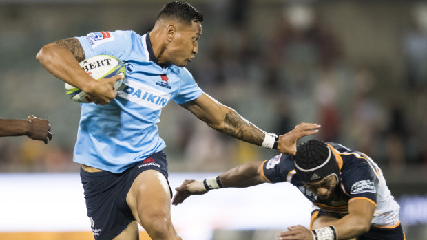 Standing firm: Israel Folau has fended off any retribution from Rugby Australia in the short term.