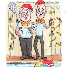 Andrew Carswell delivered the Prime Minister’s annual roast of journalists at the press gallery’s Christmas party.