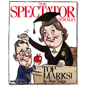 School principles: Alan Tudge and Gina Rinehart.