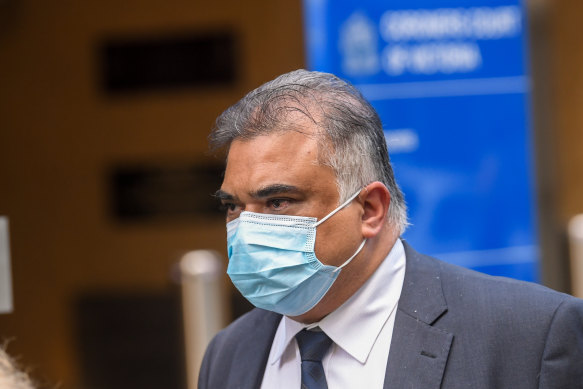 Dr Raja Barua leaves the Coroners Court of Victoria after giving evidence on Tuesday