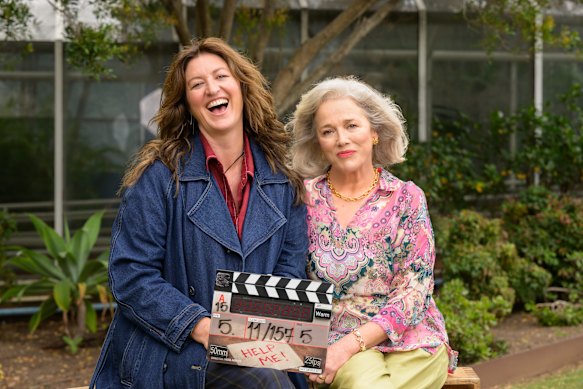 Kate Box as Katherine and Sarah Peirse as Barb in the crime comedy series Help Me!