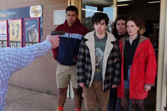 William McKenna, second from left, in new ABC drama The Messenger.