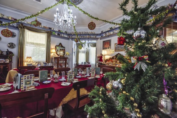 Catch Yulefest in the chilly months. Local teapot museum and tearoom Bygone Beautys gets into the spirit.