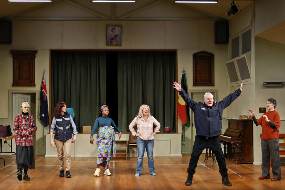 Emily Milledge, Louise Siversen, Ratidzo Mambo, Carita Farrer Spencer, William McInnes and Maude Davey in <i>The Heartbreak Choir.