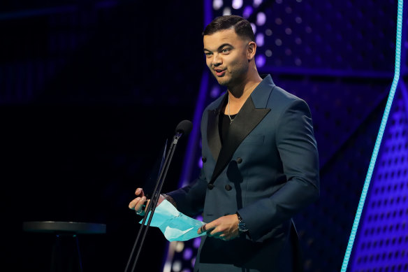 Singer Guy Sebastian at the ARIAs  in 2019.