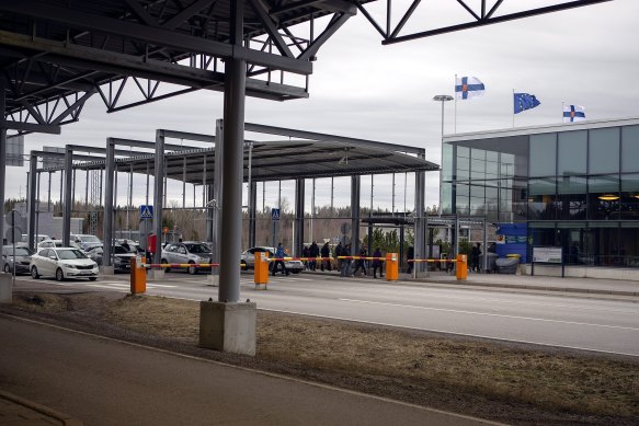 Incoming traffic to Finland at the Nuijamaa border station in between Finland and Russia in Lappeenranta, Finland. Estonia and Finland want European countries to stop issuing tourist visas to Russians amid the war in Ukraine.