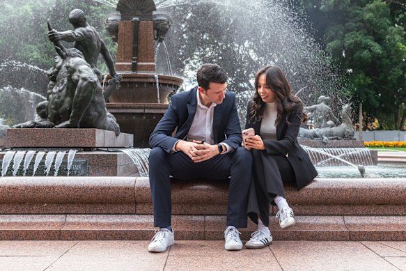 Nick Robertson and Georgia Boyd both work in the CBD but are living with their parents on opposite sides of Sydney.