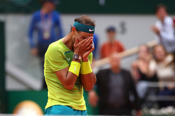 Long live the king of clay: Rafael Nadal after beating Casper Ruud to win the 2022 French Open.