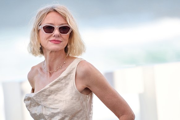 Naomi Watts poses during a photocall for her new film The Housewife as it premieres at Spain’s San Sebastian Film Festival.