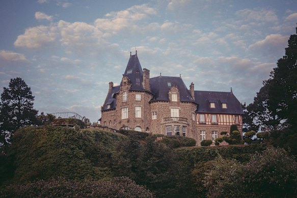 World-class dining to match those views over Mont-Saint-Michel bay at Chateau Richeux, Brittany.
