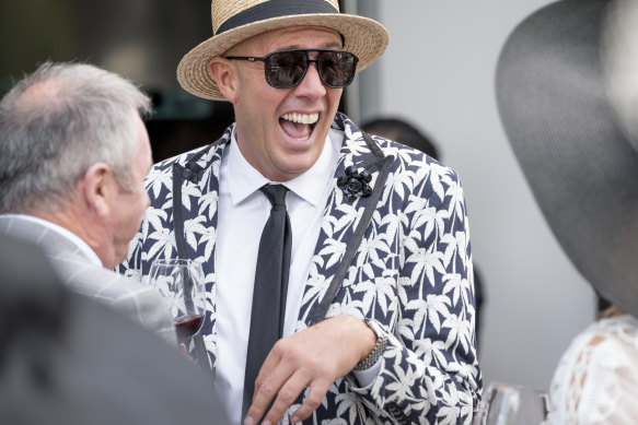 Mitch Catlin was a trendsetter before his shortlived career in state politics. Here he is, pictured at the Lexus marquee on Derby Day, 2018.