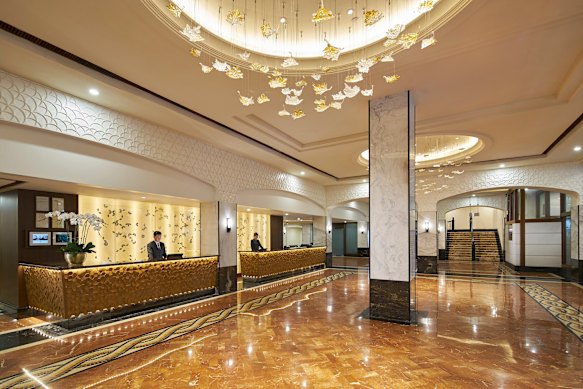 The gleaming lobby.
