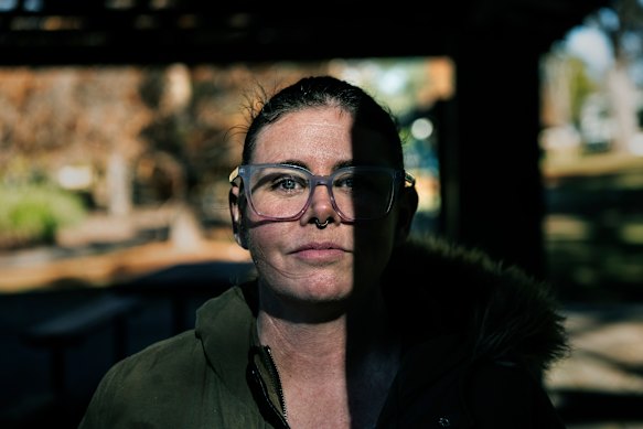 Tracy Lee, pictured in 2025, said police pressured her to drop her allegations of gang rape when she was a teen.