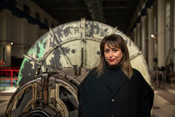 Hoor Al Qasimi, the artistic director of the Sydney Biennale at White Bay Power Station, one of the festival’s venues.