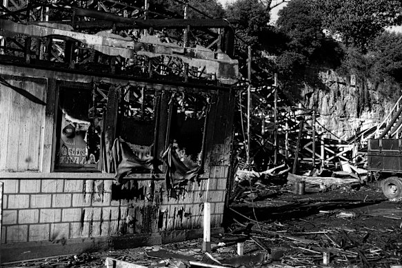 There were chaotic scenes as the Ghost Ride burned.