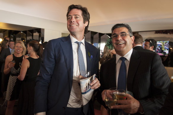 Gillon McLachlan and Andrew Demetriou. 