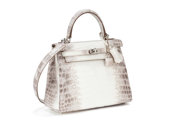 The Hermes Himalaya crocodile Kelly handbag was sold via Sotheby’s for $US353,000.