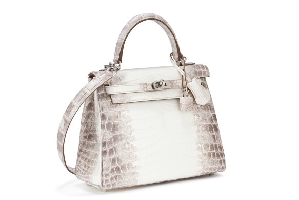 Hermes Kelly 25 In White: Alligator Handbag