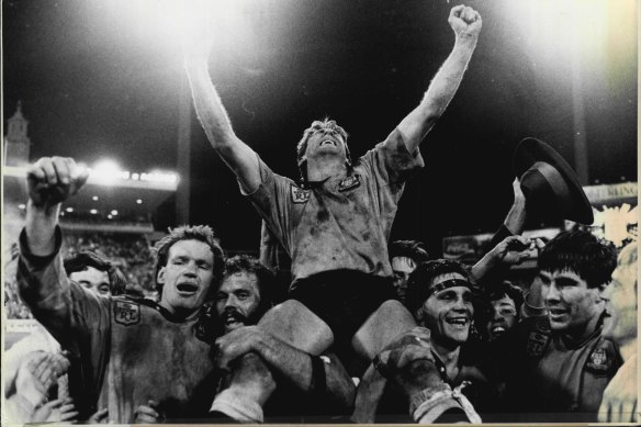 Steve Mortimer etches his name in Origin folklore by leading NSW to their first series win in 1985.