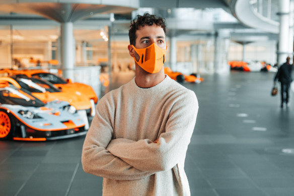 Daniel Ricciardo at McLaren headquarters in the UK.