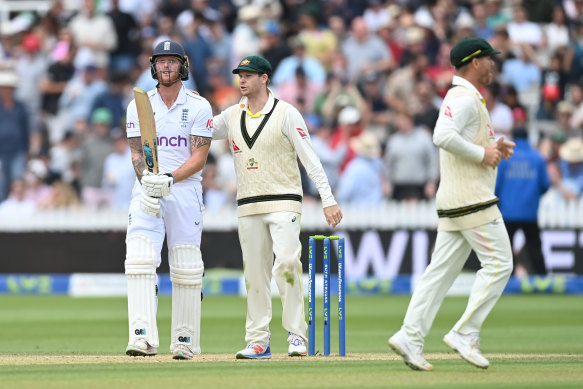 Australian star Steve Smith congratulates Ben Stokes on another incredible innings by the star all-rounder.