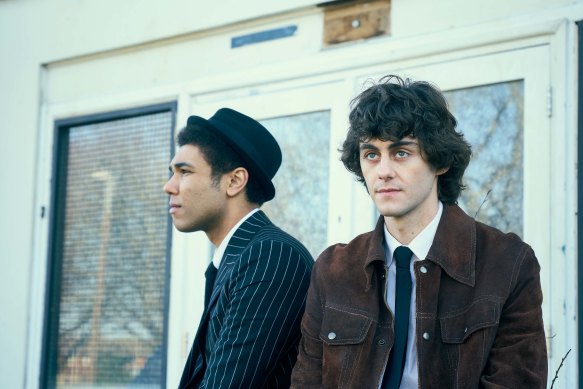Levi Brown (left) and Ben Rose in <i>This Town</i>.