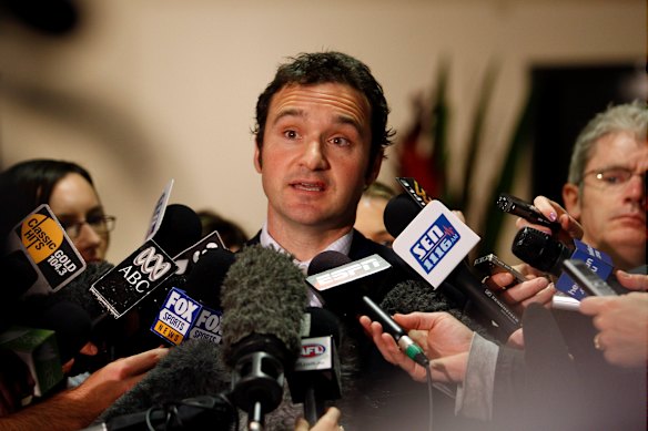 Adrian Anderson in 2009 in his then role as AFL football operations boss. He designed the modern tribunal system. 