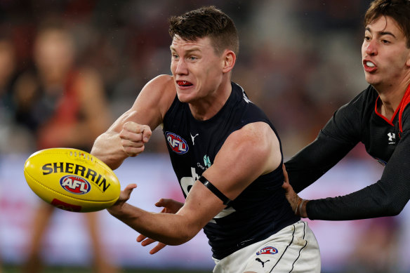 Spinal surgery: Carlton midfielder Sam Walsh.