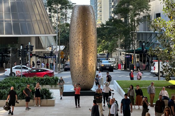 Being Swallowed by the Milky Way, an eight-metre high, eight-tonne bronze sculpture by internationally renowned artist Lindy Lee, is one of the public art pieces unveiled as part of the Queen’s Wharf development.